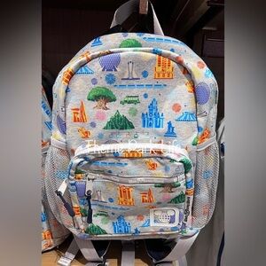 2025 Disney Four Parks Icons Epcot Kingdom Headband Holder Mini Backpack NEW